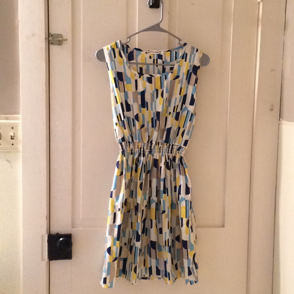 Fun pattern summer dress. Size L. - Picture 1 of 2